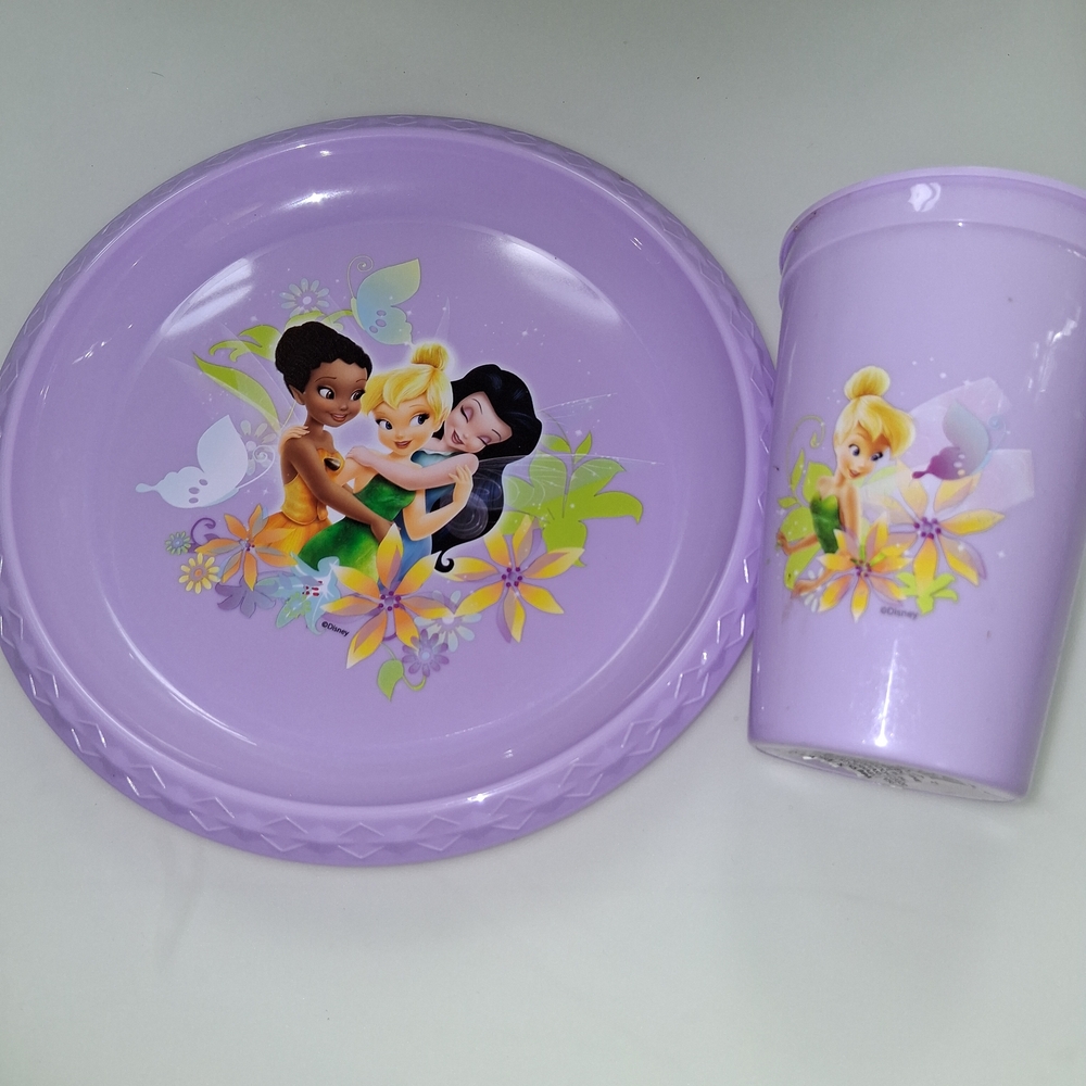 Disney Fairies Purple Party Plate and Cup Set